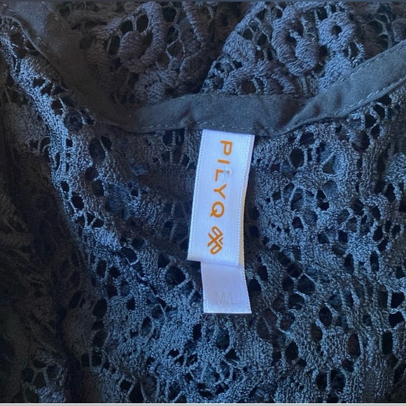 Pilyq Black Lace Swim Cover-Up with Gold Accents - Picture 6 of 6